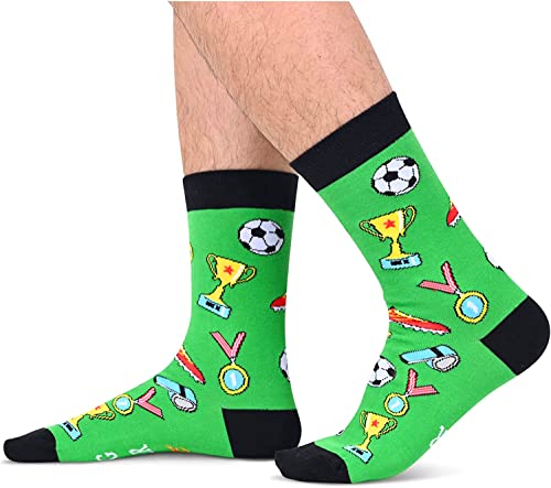 Novelty Soccer Socks, Funny Soccer Gifts for Soccer Lovers, Ball Sports Socks, Gifts For Men Women, Unisex Soccer Themed Socks, Sports Lover Gift, Silly Socks, Fun Socks