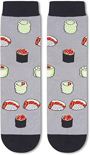 Funny Sushi Socks for Unisex Adult Who Love Sushi, Novelty Sushi Gifts,Men Women Gag Gifts, Gifts for Sushi Lovers, Funny Sayings If You Can Read This, Bring Me Sushi Socks