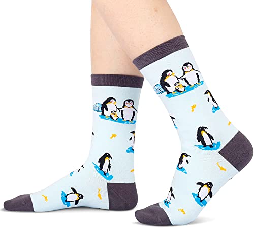 Unique Penguin Gifts for Women Silly & Fun Penguin Socks Crazy Penguin Gifts for Moms