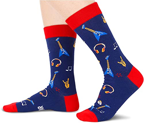 Men's Funny Novelty Rock Socks Gifts for Rock Lovers