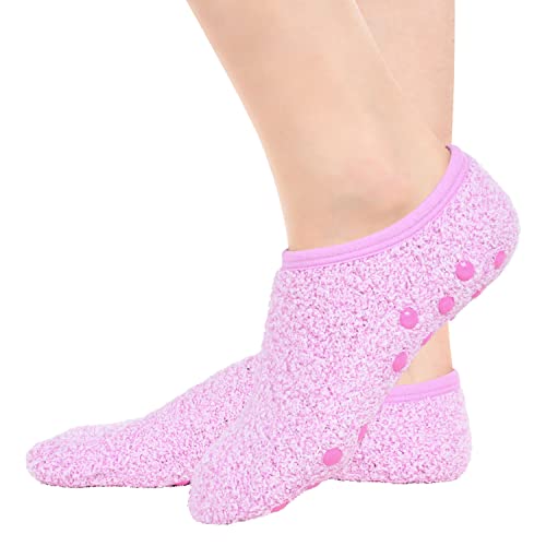 Cozy Slipper Socks, Fuzzy Anti-Slip Socks for Women Girls, Non