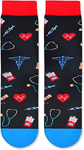 Unisex Doctor Socks, Medical Socks, Pharmacy Socks, Best Gifts for Doctors, Medical Assistant Gifts, Pharmacy Gifts, Pharmacist Gifts, Dr. Gifts