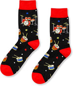Drummer Gifts for Men, Ideal for Drumline, Percussion, and Drum Major Enthusiasts, Novelty Music Gift for Music Lovers, Funny Drum Socks for Men