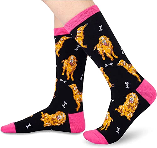 Men's Novelty Cute Golden Retriever Socks Gifts For Dog Lovers