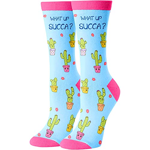 Women's Crazy Funny Cactus Socks Gifts For Cactus Lovers