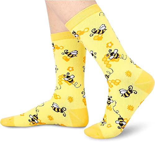 Women's Cute Bee Socks Bee Gifts for Women Fun Animals Gifts for Animal Lovers, Anniversary Gift, Gift For Her, Gift For Wife