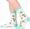 Women's Cute Mid-Calf Knit Funny Cactus Socks Gifts for Plant Lovers