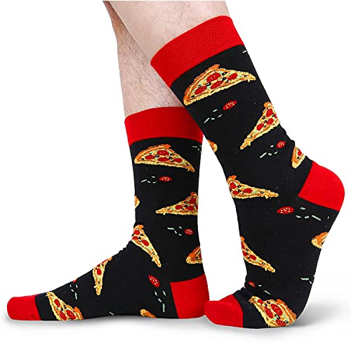 Men's Pizza Socks, Pizza Lover Gift, Funny Food Socks, Novelty Pizza Gifts, Gift Ideas for Men, Funny Pizza Socks for Pizza Lovers, Father's Day Gifts