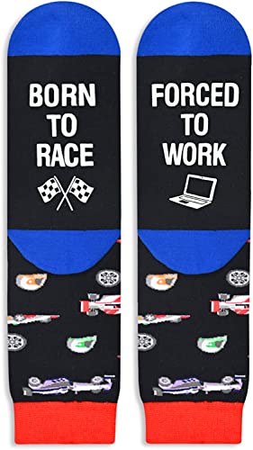 Unisex Racing Socks, Race Car Gifts, Dirt Track Racing Gifts, Dirt Tracking Racing Gifts For Men Women, Racing Car Socks for Racing Enthusiasts