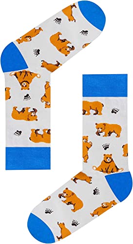 Funny Bear Gifts for Men Who Love Bear, Unique Gifts for Him Men's Bear Socks, Valentines Gifts, Christmas Gifts