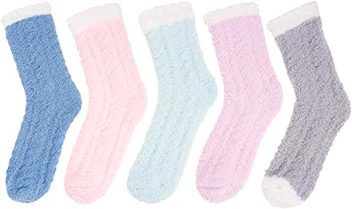 Non Slip Slipper Socks with Grippers, Fuzzy Anti-Slip Socks for Women  Girls, Gifts for Womens