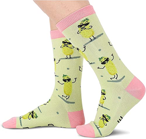 Women's Pickle Socks, Pickle Theme Socks, Pickle Gifts, Unusual Gifts For Women, Pickle Lover Gift, Big Dill Pun Socks, Mothers Day Gifts, Food Socks