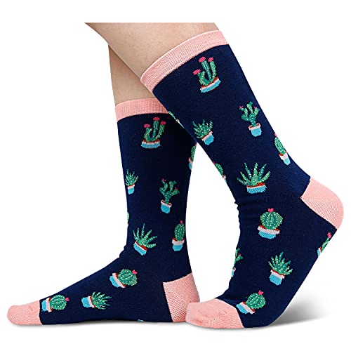 Fun Cactus Gifts Succulent Gifts, Crazy Plant Gifts Garden Gifts, Gifts for Nature Lovers, Cute Cactus Socks for Women, Cactus Socks