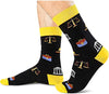Unisex Mid-Calf Knit Yellow Lawyer Occupational Socks Lawyer Gifts