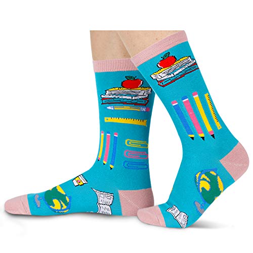Reading Gifts, Funny Socks for Women, Cool Book Socks, Silly Socks, Gifts for Students Book Lovers Gifts, Reading Socks