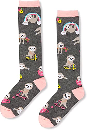 Sloth Gifts For Women Lovely Animals Socks Gift For Sloth Lover Valentine's Birthdays Gift For Her, Fun Knee High Sloth Socks