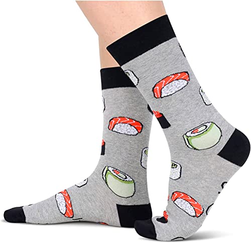 Funny Sushi Socks for Women, Novelty Sushi Gifts for Sushi lovers, Anniversary Gift for Her, Gift for Mom, Funny Food Socks, Womens Sushi Themed Socks