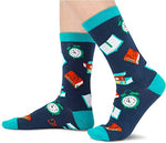 Women's Funny Cool Book Socks Gifts for Students-2 Pack