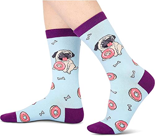 Women's Funny Novelty Dog Pug Socks Gifts For Pug Lovers