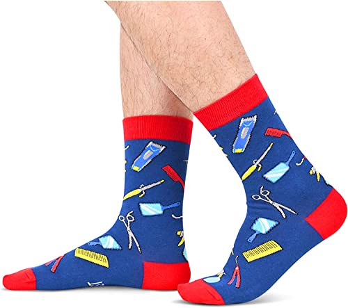 Stylish Barber Gifts, Unisex Barber Socks, Best Gifts for Barbers, Hair Stylists, and Hairdressers, Ideal Presents for Hairdressers,  Hair Stylist Gifts for Women Men