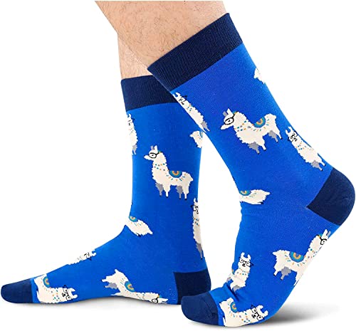 Funny Llama Gifts for Men Who Love Llama, Unique Gifts for Him Men's Llama Socks