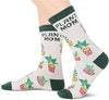 Women's Funny Dark Green Crazy Plantmom Dark Socks Gifts for Nature Lovers