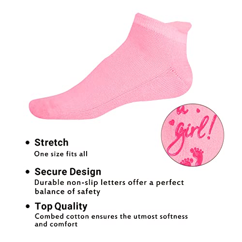 It's a girl! Fun Labor Delivery Push Non-Skid Hospital Socks For Mom To Be, Hospital Bag Must-Have, Best Baby Shower Gift