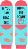 Gift for Mom, Women's Donut Socks, Anniversary Gift for Her, Donut Lover Gift, Funny Food Socks, Novelty Donut Gifts for Women, Funny Donut Socks for Donut Lovers