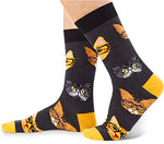 Funny Cat Gifts for Men,Gifts for Him,Cat Lover Gifts,Cute Cat Dad Gifts Cat Socks