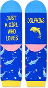 Unique Dolphin Gifts for Women Silly & Fun Dolphin Socks Silly Dolphin Gifts for Moms Marine Gift