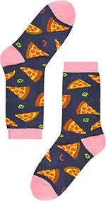 Novelty Pizza Gifts for Women, Anniversary Gift for Her, Funny Food Socks, Women's Pizza Socks, Gift for Mom, Funny Pizza Socks for Pizza Lovers