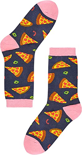 Novelty Pizza Gifts for Women, Anniversary Gift for Her, Funny Food Socks, Women's Pizza Socks, Gift for Mom, Funny Pizza Socks for Pizza Lovers