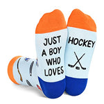 Fun Hockey Gifts for Kids Boys Girls, Children Ball Sports Socks for Sports Lovers, Funny Hockey Gifts for Hockey Lovers, Unisex Novelty Hockey Socks for Kids, Gifts for 7-10 Years Old