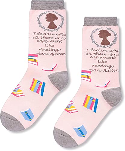 Funny Jane Austen Socks, Book Socks, Women Literary Socks, Library Socks, Jane Austen Gifts for Women Teen Girls Students, Book Lover Gift