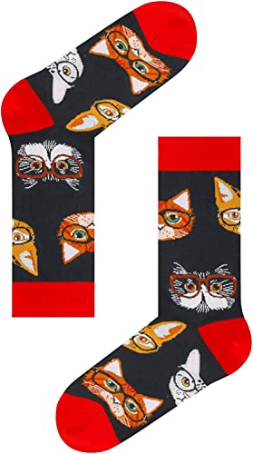 Cats Cute Funny Socks,Cat Gifts for Cat Lovers,Cat Mom Dad Gift, Funny socks for Women Man