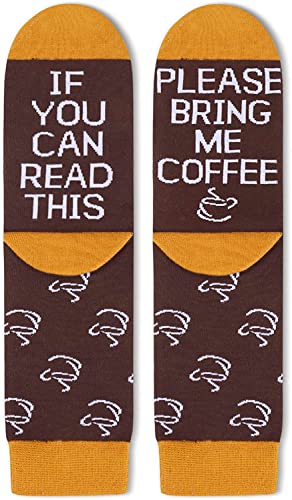Funny Crazy Socks for Men, Coffee Gifts for Coffee Lovers Coffee Socks with Funny Saying, Drinking Gifts for Men