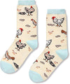 Women's Novelty Beige Pop Chicken Socks Gifts for Chicken Lovers