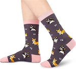 Women's Novelty Thick Crew Cute Corgi Socks Gifts For Corgi Lovers