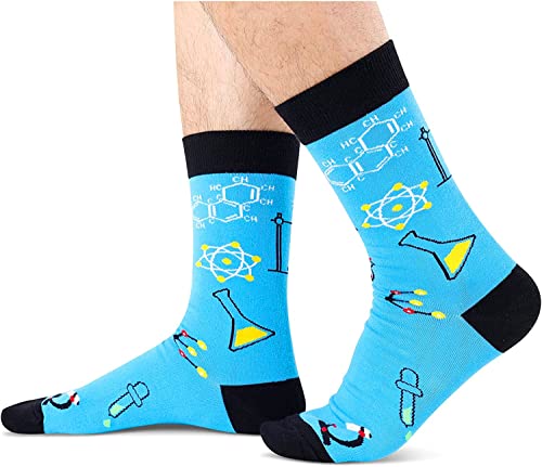 Men's Fun Novelty Chemistry Socks Science Gifts for Adults