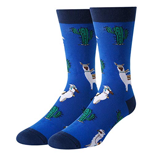 Funny Llama Gifts for Men, Gifts for Him, Guys Who Love Llama, Cute Men's Llama Socks