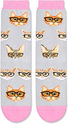 Women's Funny Cute Animal Cat Socks Gifts For Cat Lovers