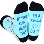 Unisex Funny Blue Cute Dentist Socks Gifts for Dentist