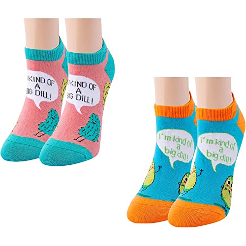 Women's Pickle Socks, Pickle Theme Socks, Pickle Gifts, Pickle Lover Presents, Funny Gift Ideas For Women, Big Dill Pun Socks, Mothers Day Gifts, Food Socks