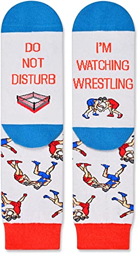 Novelty Wrestling Socks for Men Who Love to Wrestling, Funny Wrestling Gifts for Wrestlers, Wrestling Coaches, Restling Enthusiasts Gifts, Fans of Wrestling Gifts