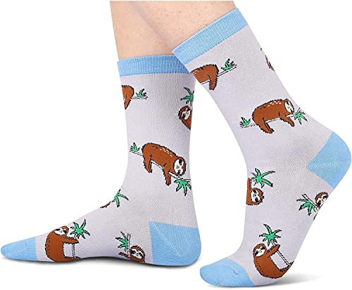 Womens Sloth Socks Gift Ideas for Her Valentines Gifts Sloth Gifts for Sloth Lovers