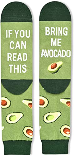 Avocado Gifts Unisex Funny Fruit Socks Avocado Gifts for Women and Men Novelty Avocado Socks