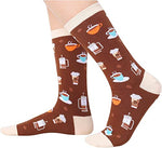 Women's Novelty Non-Slip Cool Coffee Socks Gifts for Coffee Lovers