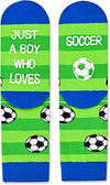 Novelty Soccer Socks for Kids, Funny Soccer Gifts for Sports Lovers, Kids' Gifts for Boys and Girls, Unisex Soccer Themed Socks Children, Silly Socks, Cute Socks, Gifts for 7-10 Years Old