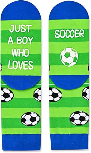 Novelty Soccer Socks for Kids, Funny Soccer Gifts for Sports Lovers, Kids' Gifts for Boys and Girls, Unisex Soccer Themed Socks Children, Silly Socks,