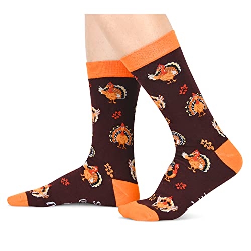 Gender-Neutral Turkey Gifts, Unisex Turkey Socks for Women and Men, Thanksgiving Gifts Farm Animal Socks